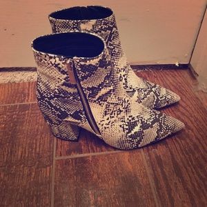 Snake Print Bootie